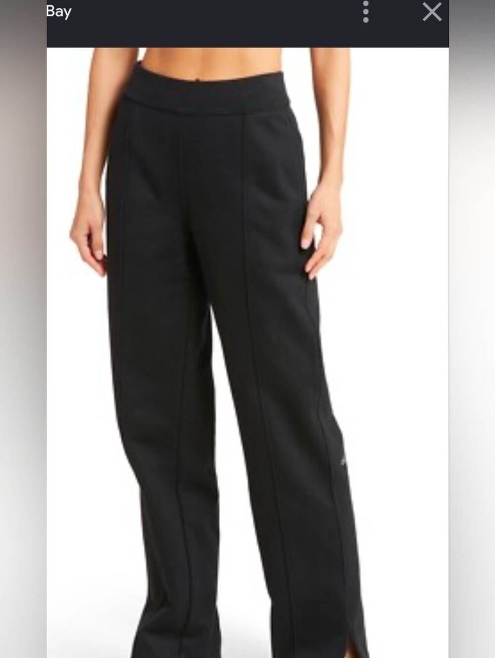 Alo Yoga Scholar Straight Leg Sweatpants Black Size Small